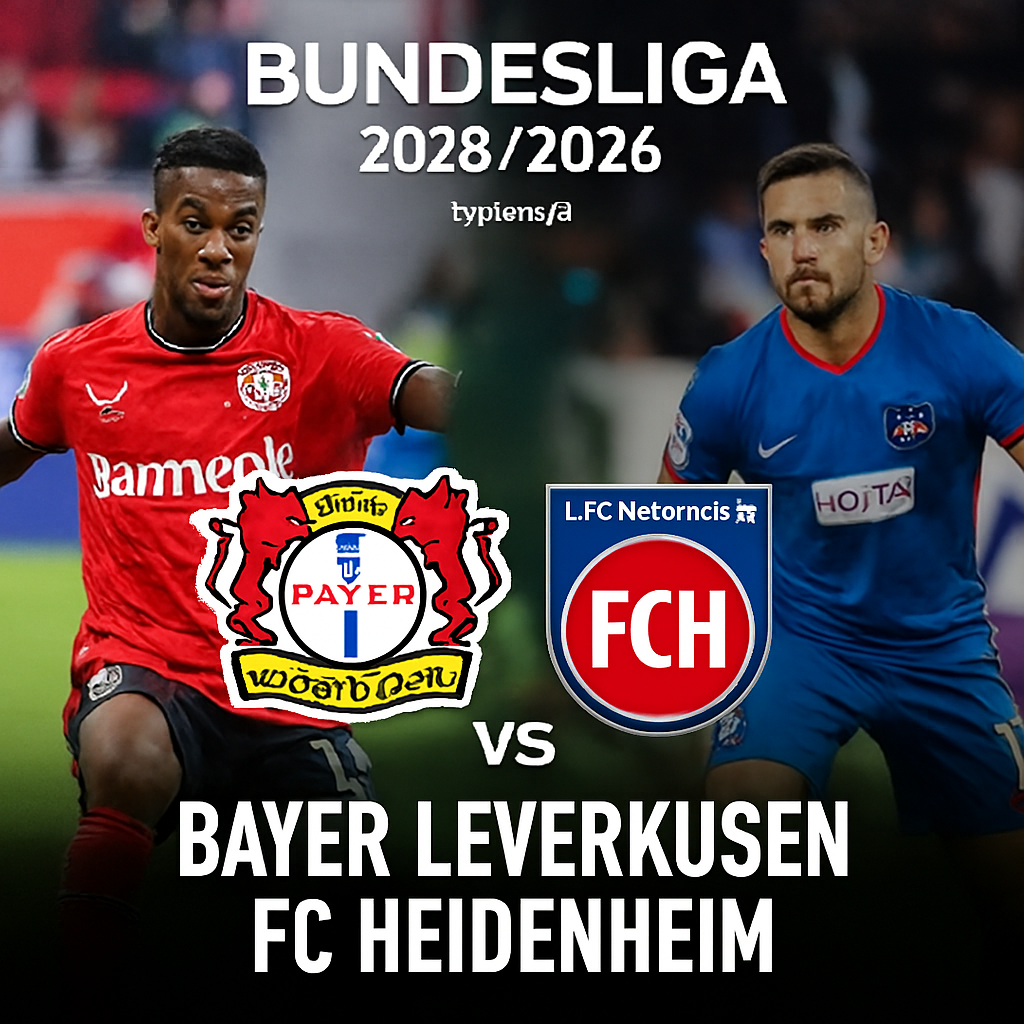 Typy Bundesliga 2025/2026 : Bayer Leverkusen vs FC Heidenheim - 10 kolejka