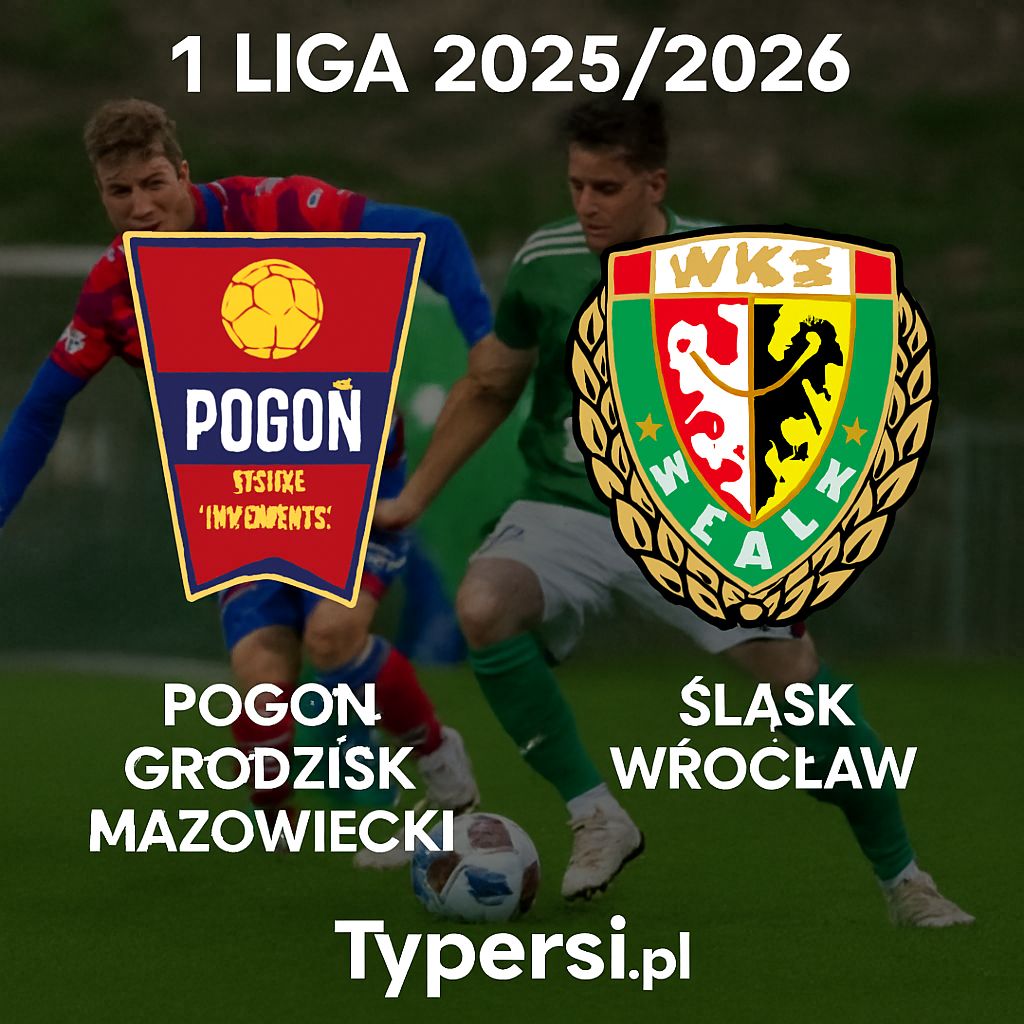 Typowanie 1 Liga 2025/2026 : Pogoń Grodzisk Mazowiecki vs Śląsk Wrocław – 17 kolejka