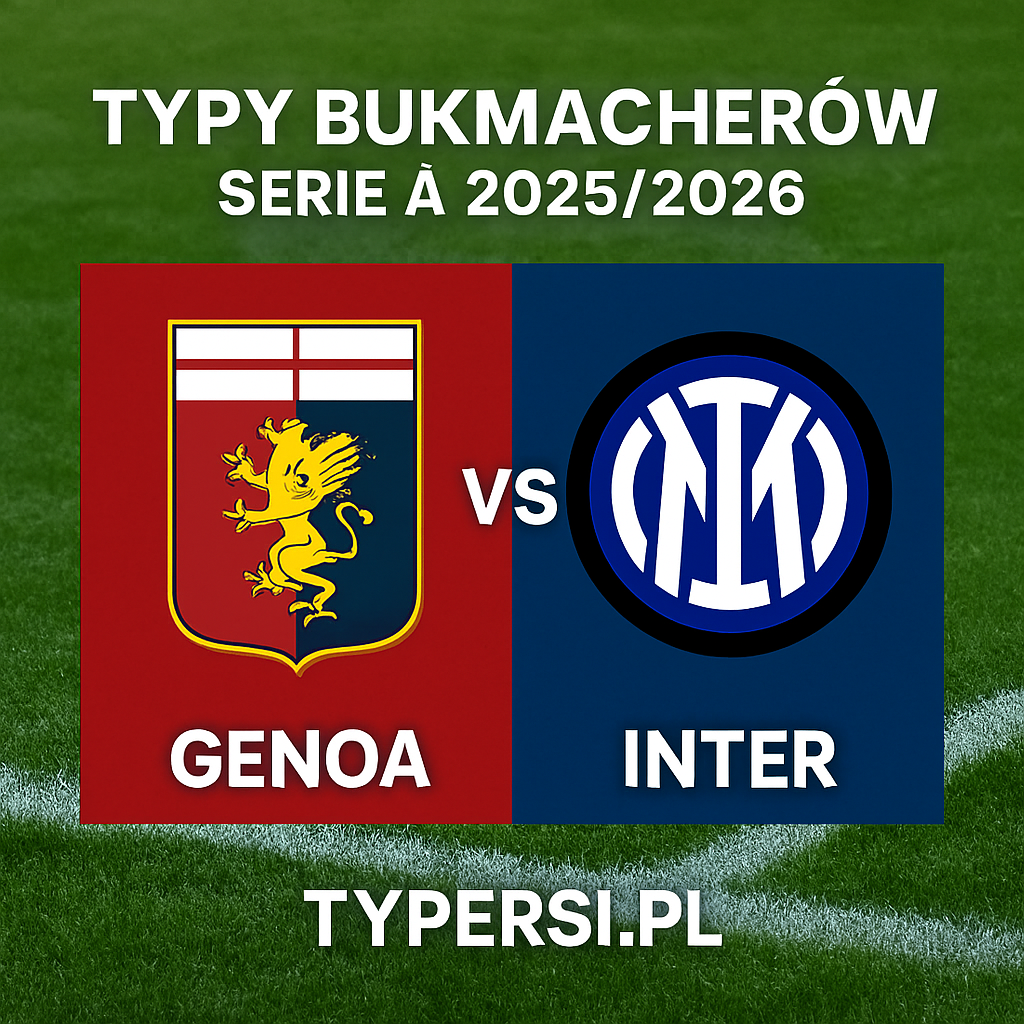 Typy bukmacherów Serie A 2025/2026: Genoa vs Inter - 15 kolejka