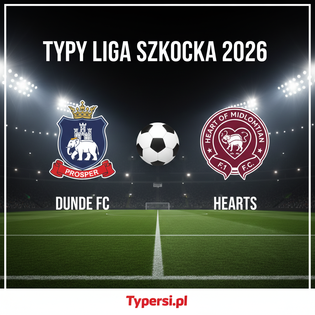 Typy bukmacherskie Liga Szkocka Premiership 2026 : Dundee FC vs Hearts - 22 kolejka