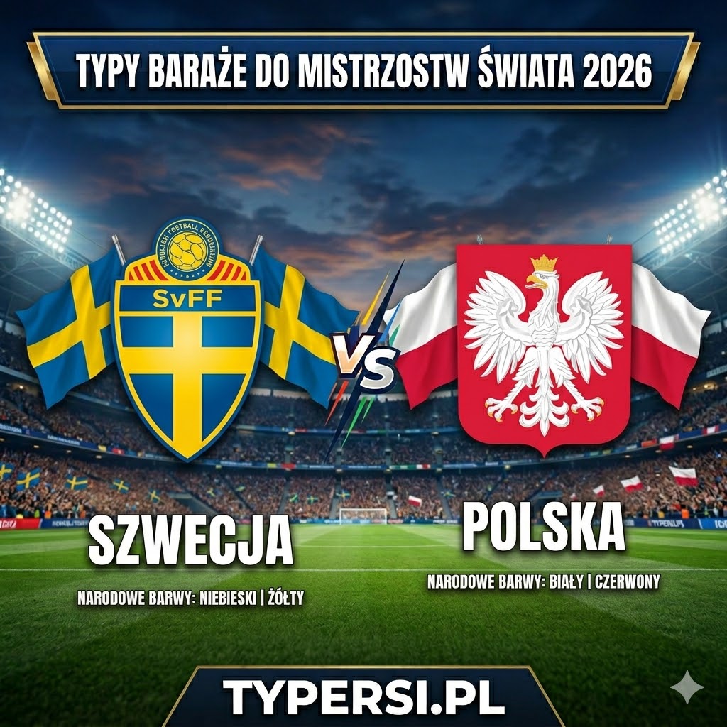 Typy Bukmacherów Szwecja vs Polska - Baraże do mistrzostw świata 2026