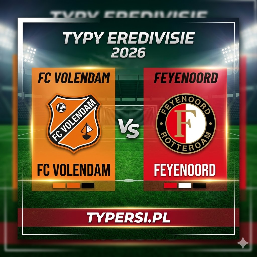 Typy Bukmacherów Eredivisie 2026 : FC Volendam vs Feyenoord - 29 kolejka