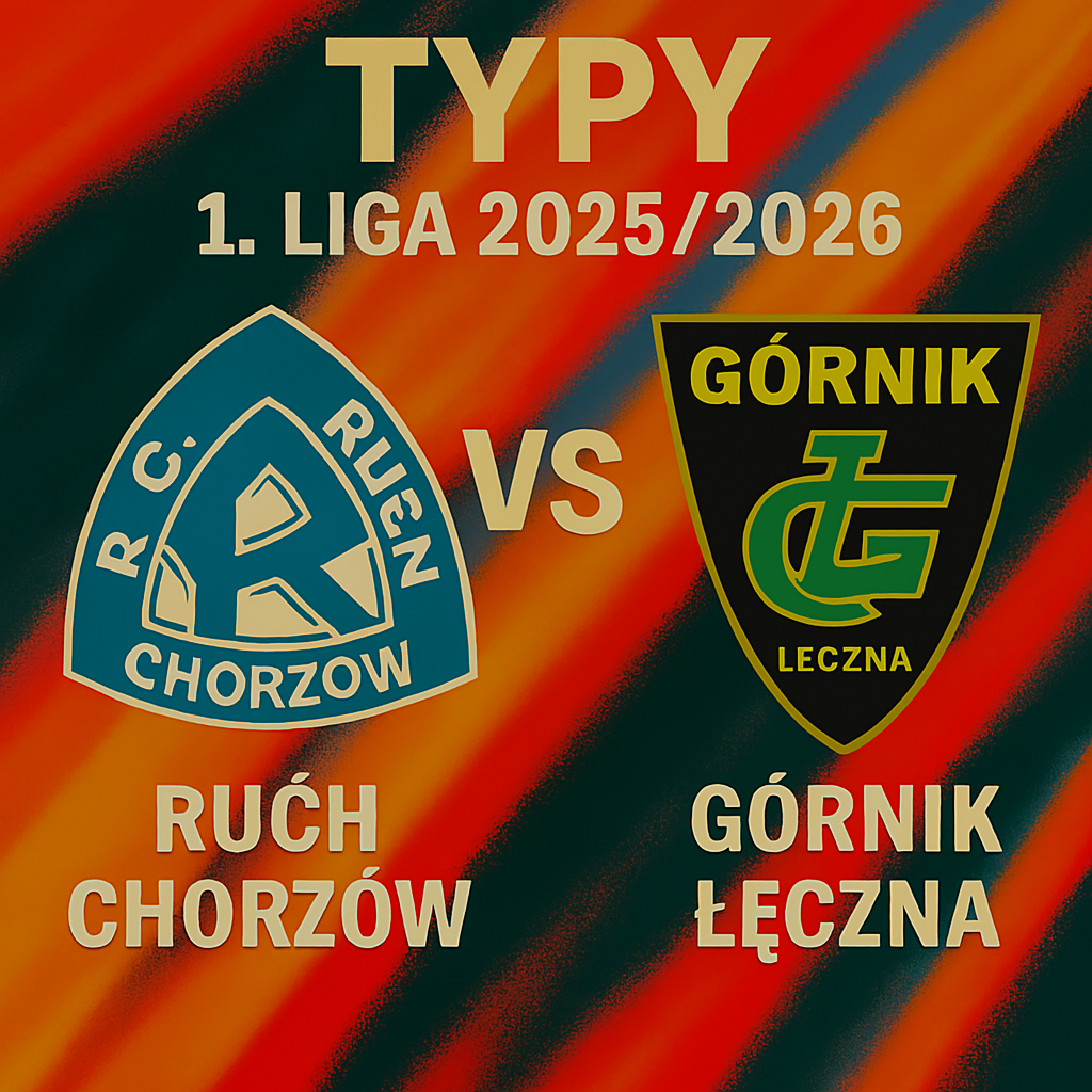 Typy 1. liga 2025/2026: Ruch Chorzów vs Górnik Łęczna – 2 kolejka