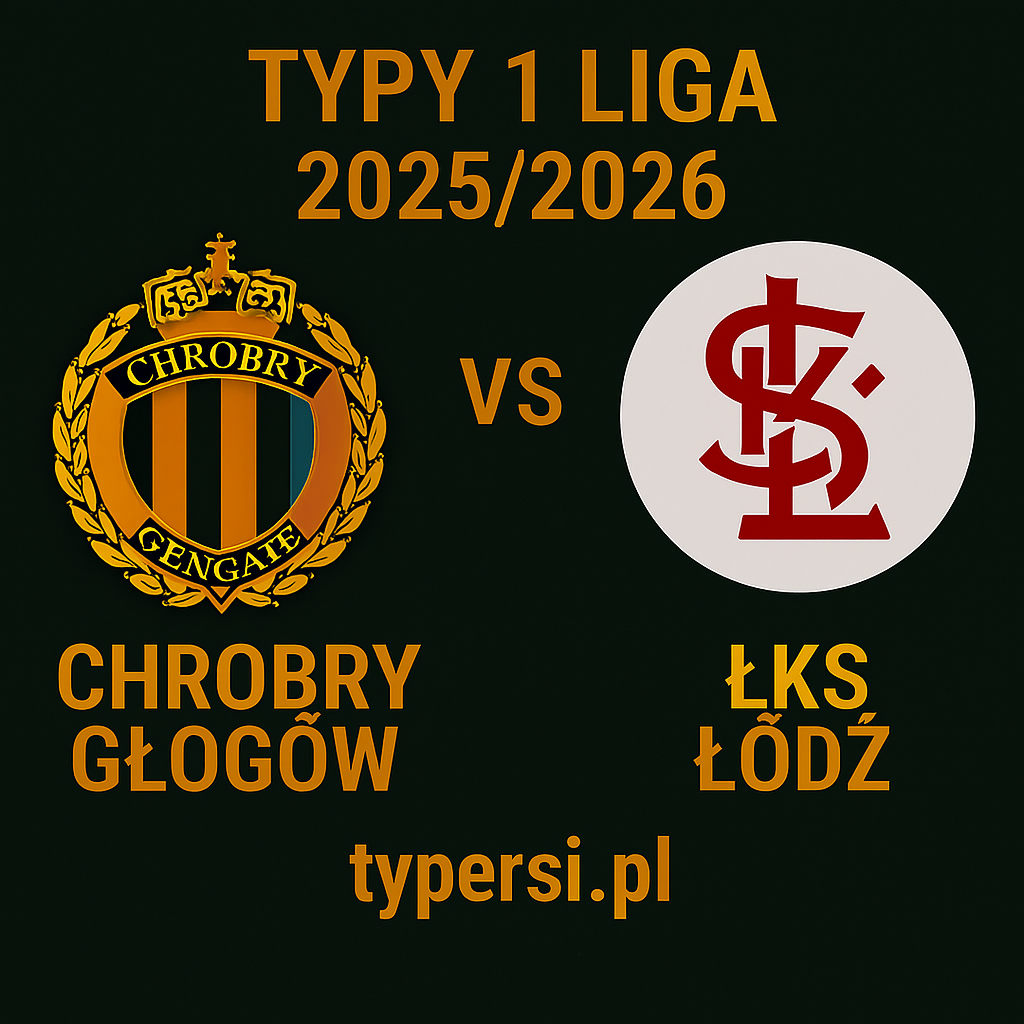 Typy 1 liga 2025/2026: Chrobry Głogów vs ŁKS Łódź – 4 kolejka