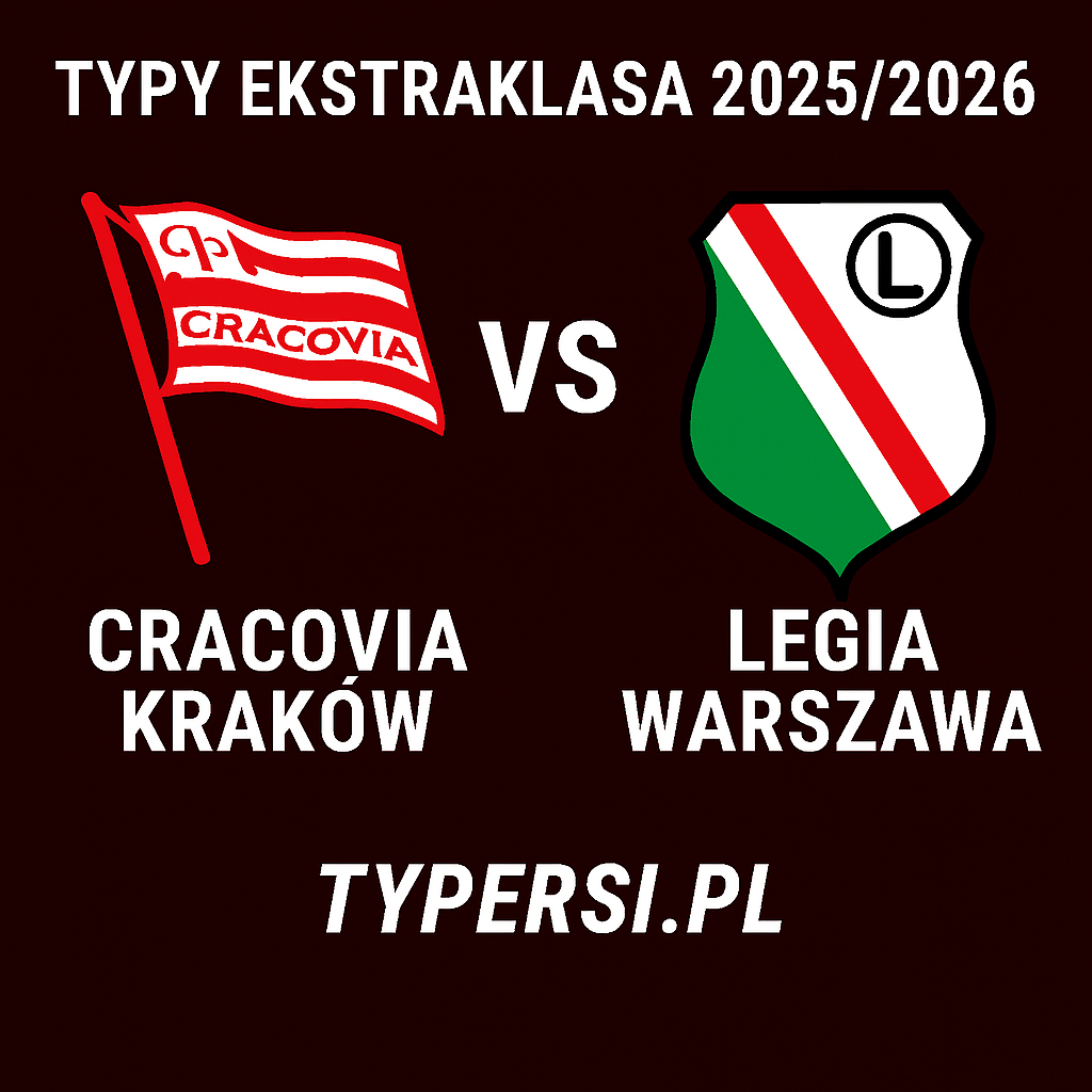Typy Ekstraklasa 2025/2026: Cracovia Kraków vs Legia Warszawa – 7 kolejka