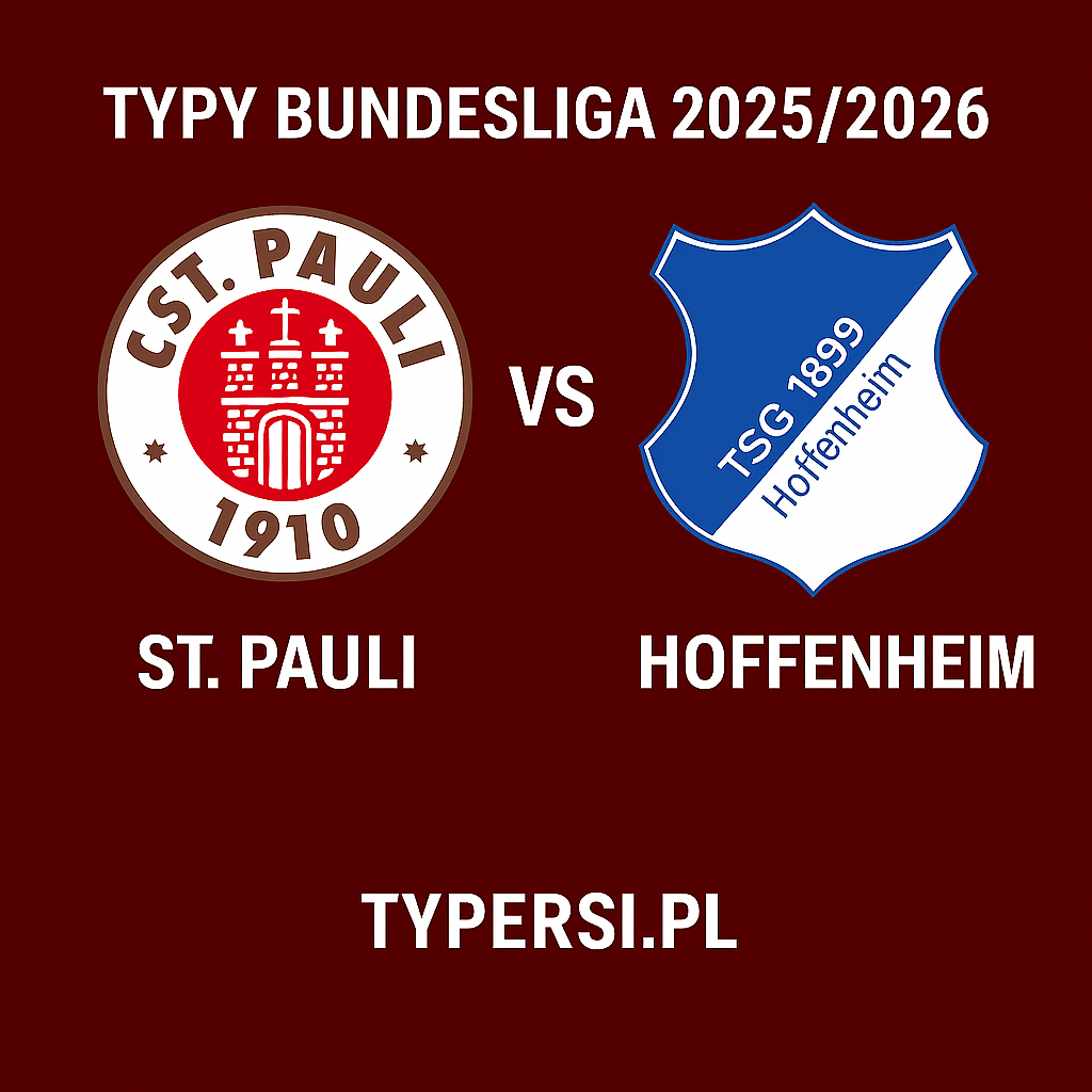 Typy bukmacherskie Bundesliga 2025/2026 : St. Pauli vs Hoffenheim - 7 kolejka